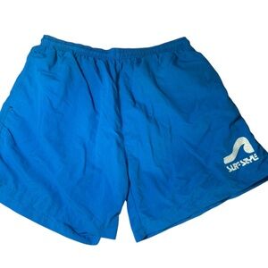 Y2K Surf Style Ocean Blue Board Shorts with drawstring & pockets